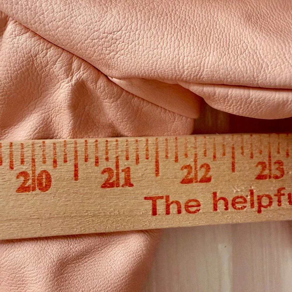 Levi Strauss Women XL Pink Faux Leather Moto Biker Jacket‎ LW8RU808 Belt Zippers